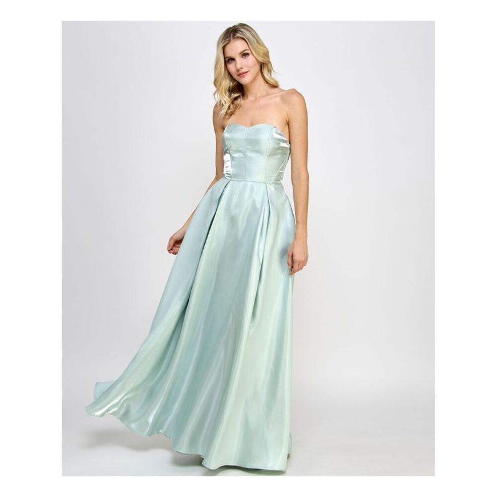 SPEECHLESS Green Sleeveless Full-Length Dress 1 - Picture 3 of 3